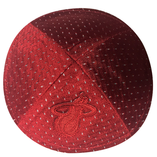 Miami Heat Kippah with Clip | Kippahs & Yarmulkes | Klipped Kippahs