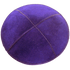 Purple Suede Kippah with Clips | Kippahs & Yarmulkes | Klipped Kippahs