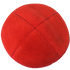 Red Suede Kippah with Clips | Kippahs & Yarmulkes | Klipped Kippahs